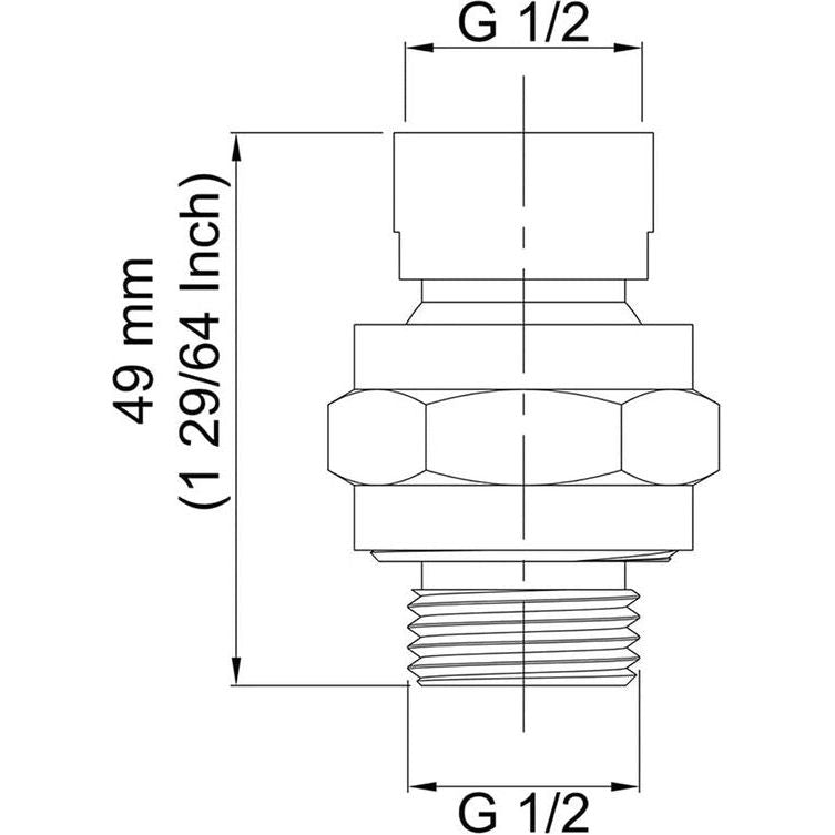 Douchekop regendouche kogelgewricht G 1/2 douchekop kogelgewrichtadapter, kogelgewricht instelbare douchearmaansluiting universele douchecomponent gepolijst chroom