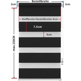 Dubbel rolgordijn, duo-rolgordijn, klembevestiging zonder boren, voor ramen, lichtdoorlatend en verduisterend, zwart, 45 x 150cm
