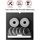 2-pack douchecaddy, scheidbare douche-organizer met haken, zonder boren, dubbellaagse doucheplank voor badkamer en keuken (grijs)