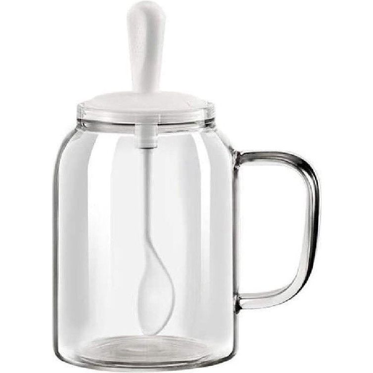 Kruidenpot met lepel, zegel, suiker kom, zout shaker, huishoudelijke kruiden fles, 380 ml, wit