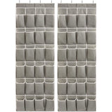 EZOWARE 24-vaks hangende organizer, multifunctioneel hangend over de deur schoenenopberger (set van 2)