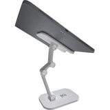 Stabiele standaard voor tablet, iPad en mobiele telefoon; opvouwbaar en verstelbaar, kleur: wit