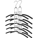 Ruimtebesparend, 5-in-1 metalen kledingrek, overhemden, kledinghanger, 2 stuks, meerdere lagen, voor jassen, mantels, truien, T-shirts