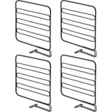 Set van 4 plankscheiders voor de kledingkast – praktisch kledingkastsysteem van metaaldraad – nuttig reksysteem zonder boren – zwart