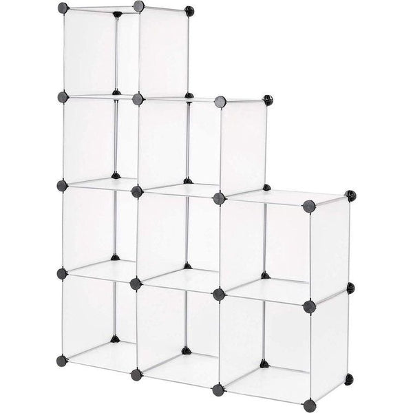 schoenenrek, opbergrek, modulair systeem, met 9 zakken van 30 x 30 cm, transparant