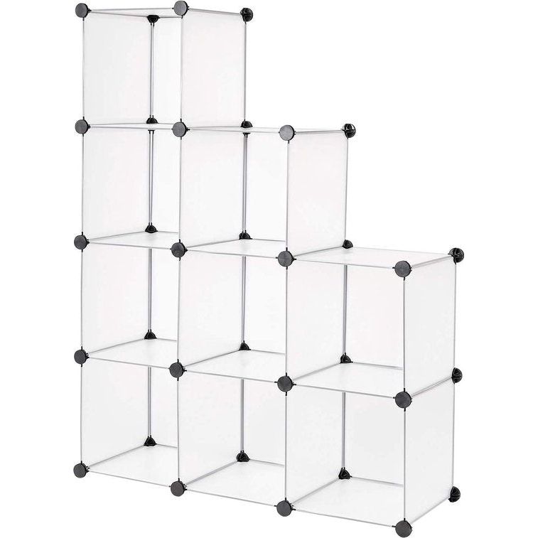 schoenenrek, opbergrek, modulair systeem, met 9 zakken van 30 x 30 cm, transparant