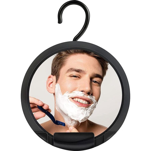 Douchespiegel anti-condens om op te hangen - scheerspiegel douche voor badkamer, spiegel douche hangend mistvrij (plastic, 20cm)