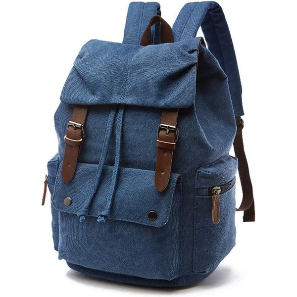 Canvas rugzak vintage voor laptop dagrugzak wandelen reizen grote capaciteit tas unisex