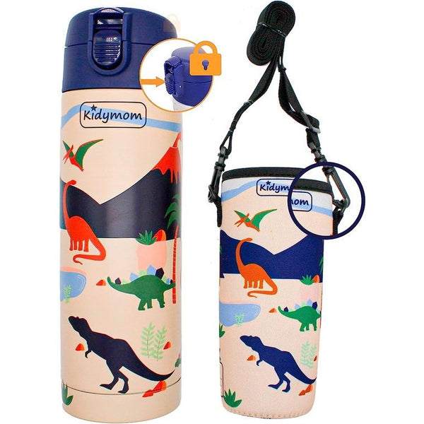 Drinkfles voor kinderen, roestvrij staal, lekvrij, BPA-vrij, geïsoleerd, thermos, drinkflessen voor kleuterschool, outdoor, sport, fiets, eenhoornfles voor kinderen, kleine thermoskan, 350 ml