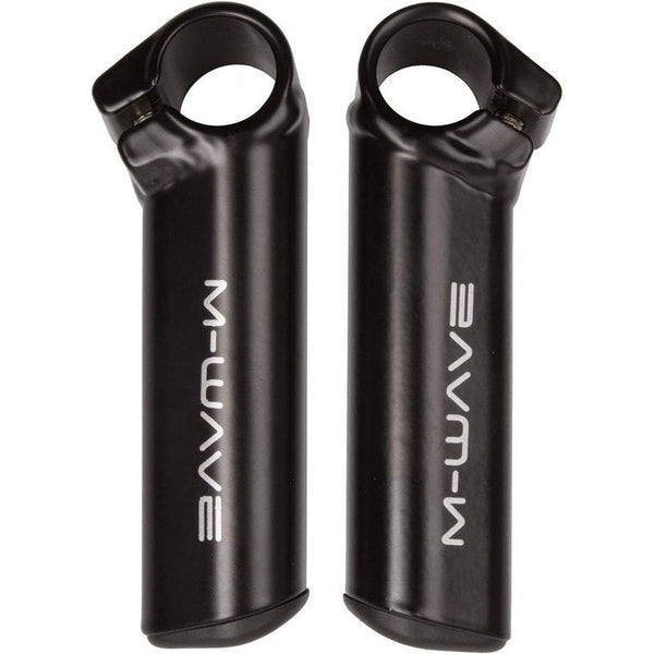 Korte stuurhoorntjes - fietsstuur extra handgrepen van aluminium | 13 cm lengte | met anatomische kunststof kap | barends | fietsstuurhoorntje in mat zwart