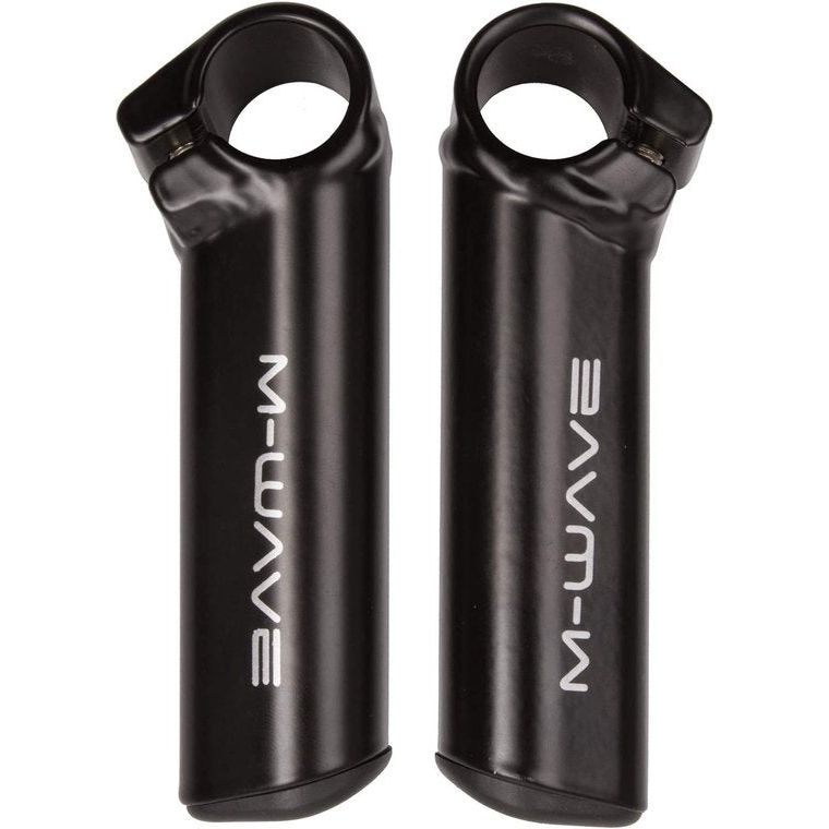 Korte stuurhoorntjes - fietsstuur extra handgrepen van aluminium | 13 cm lengte | met anatomische kunststof kap | barends | fietsstuurhoorntje in mat zwart