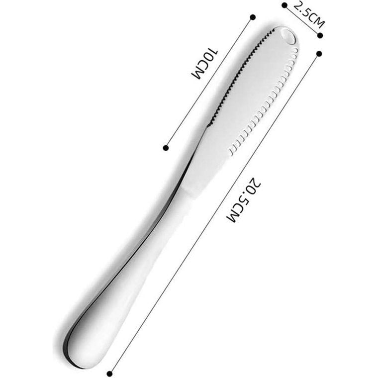 2 stuks botermessen, multifunctioneel botermes, professioneel 3-in-1 botermes van roestvrij staal met gekartelde keukenkaasrasp voor gelijkmatige sausverdeling