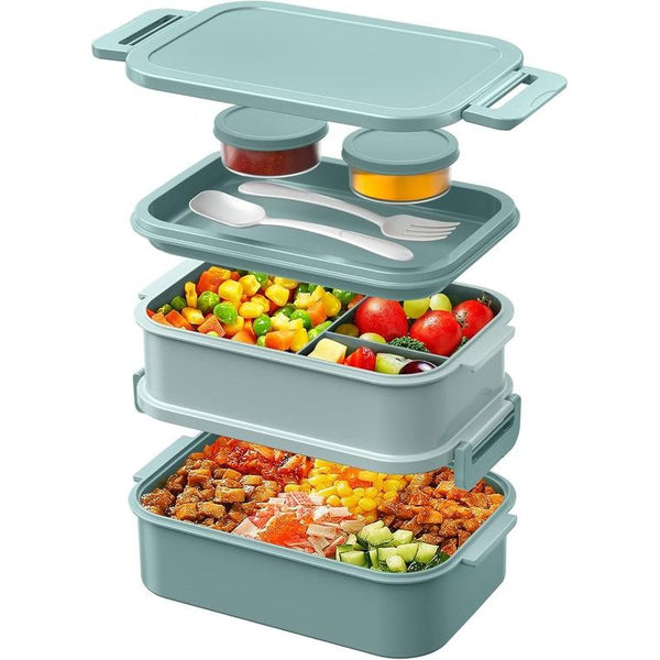 Lunchbox voor volwassenen, 2190 ml, groot volume, lekvrij, BPA-vrij, voor kantoor, school (groen) Lunchbox voor volwassenen, 2190 ml, grote inhoud, lekvrij, vrij van BPA, voor kantoor, school (groen)