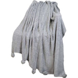 Knuffeldeken 100% acryl bedsprei 130 x 170 cm gebreide deken sprei sofa sprei superzachte gebreide deken woonkamer deken sofa deken grijs