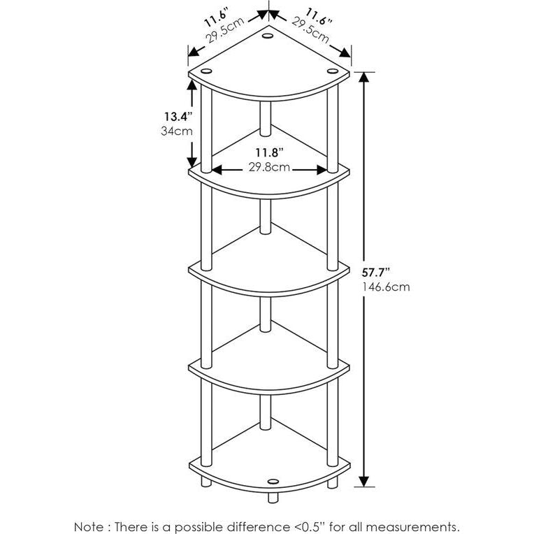 3-laags compact hoekrek voor meerdere doeleinden