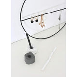 Wandkrans, metalen ring, eucalyptuskrans, krans, handdoekhouder en tijdschriftenhouder, zwart, wanddecoratie, deurdecoratie, S (30 x 40 cm)