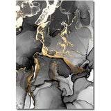 Abstracte fotoset, moderne afbeeldingen op canvas, woonkamer, slaapkamer, zwart gouden posters, wandafbeeldingen, kunstdecoratie - zonder lijst (30 x 40 cm x 3 stuks)