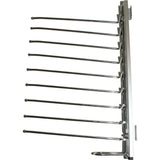 Uittrekbare broekbeugel, 9 posities rechts, uittrekbare kledingstang, uittrekbare kledinghanger, organizer, garderobestang, broekophanging, broekhouder, ruimtebesparend