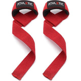 professionele banden (gevoerd) - 55 cm lang voor krachttraining, bodybuilding & fitness - voor mannen en vrouwen, rood