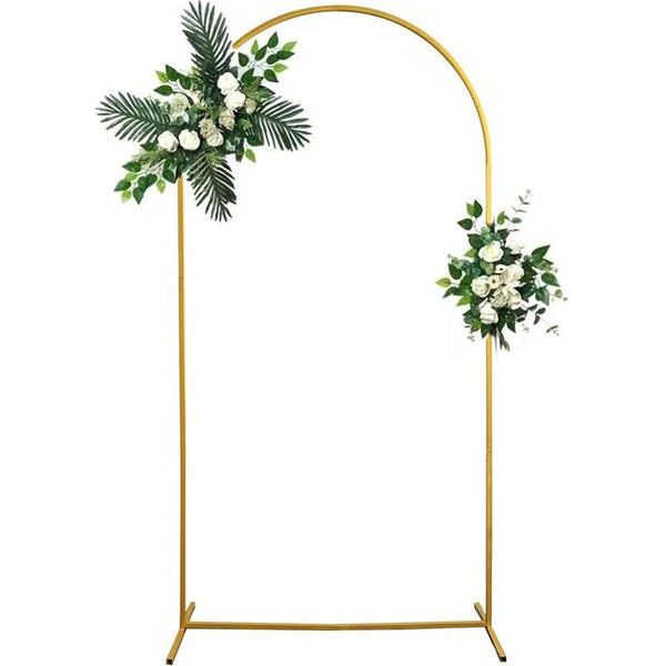 Metalen ballonnenboogset, rozenboogstandaard, bloemen, gouden luchtballon, boogframe, bruiloft, stabiliseren, voor verjaardagsdecoratie, bruiloftsdecoratie (180 x 80 cm)