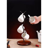 6 haken bekerhouder, koffiebekerhouder, koffiebekerhouder voor toonbank, stijlvolle bekerhouder voor in de keuken, theekop, bekerhouder, bekertoren