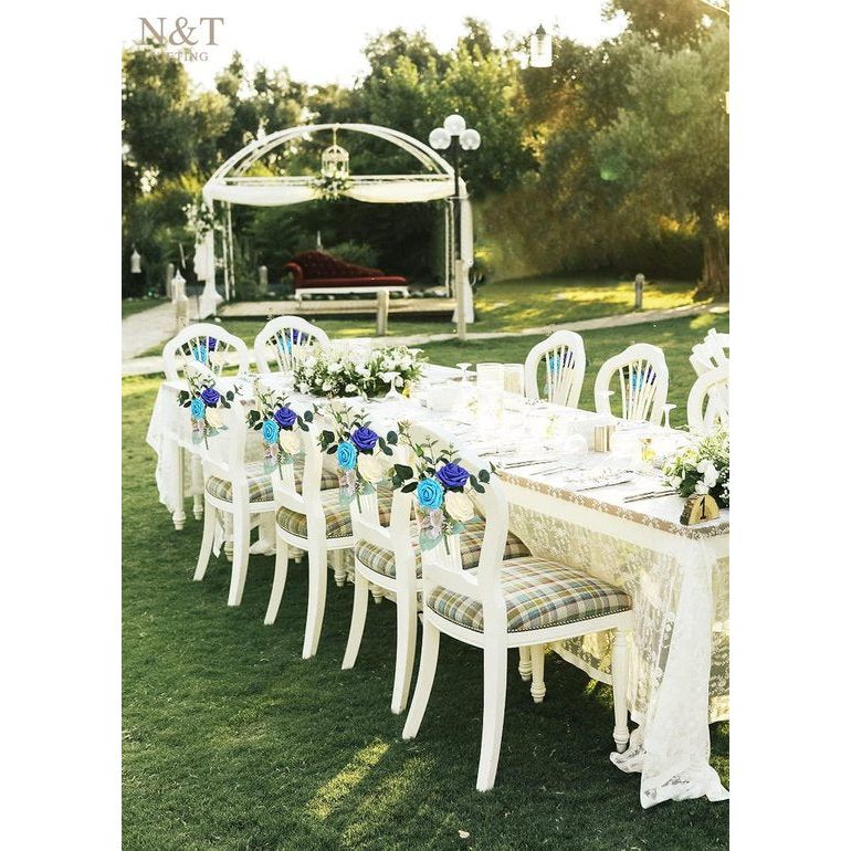 Kunstrozen, 50 stuks, Real Touch roos, bloem met steel voor doe-het-zelf bruidsboeketten, bruidsdouche, tafeldecoraties, bloemstukken, feesttafels, woondecoraties.