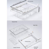 Koelkastorganizers - Inclusief 1 lades en 2 verdelers, stapelbare opbergdoos, keukenorganizer, transparante container voor keukens, vriezer, voorraadkast (1 lade, medium)