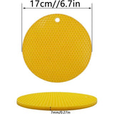 8 Pieces Honeycomb Silicone Pot Film 18 cm Non-Slip Silicone Insulation Mat Multipurpose Pot Holder Silicone Pot Holder Set Pot Coasters Silicone Coasters Heat Resistant for Jar Opener Pan