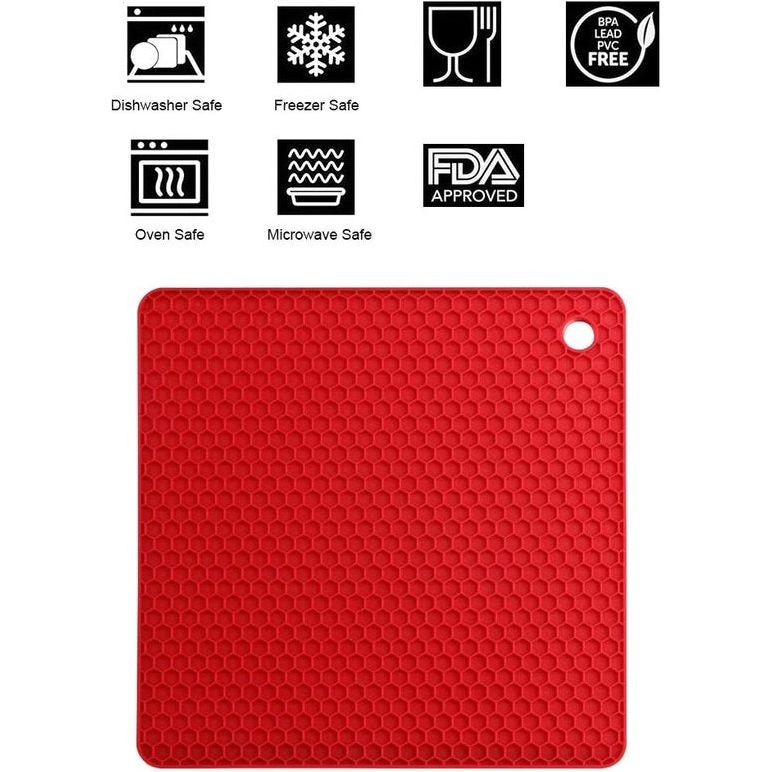 Siliconen pannenlap Potonderzetter Vaatwasmachinebestendig Hittebestendig Antislip en hittebestendig tot 250 °C