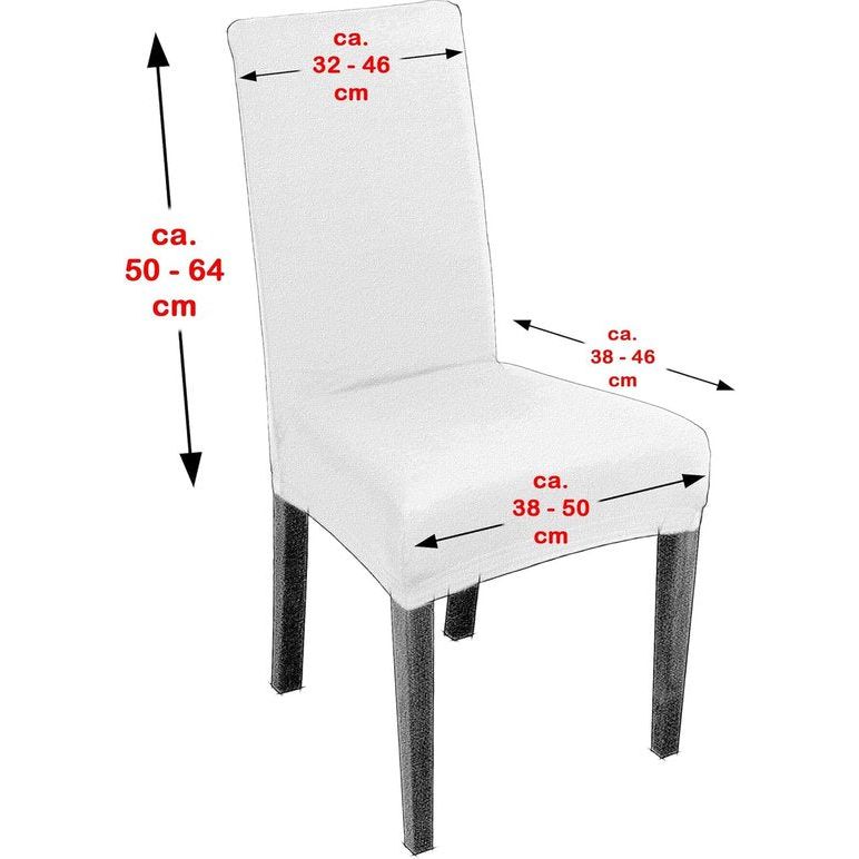 Set of 2 Jersey Chair Covers (choice of colours) Elastic Plain Stretch Cotton Bi-Elastic