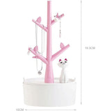 sieradenhouder, organizer voor sieraden, halskettingen, oorbellen, armbanden, haarbanden roze