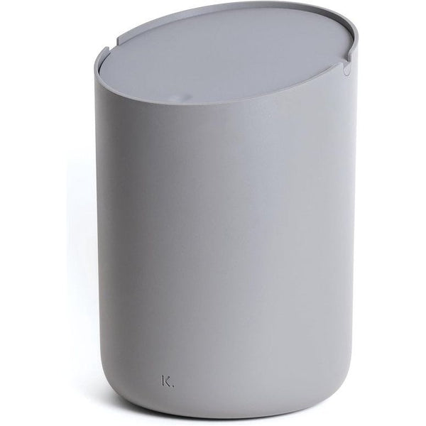 Tove Cosmetic Bin - Exclusief Badkameremmer Design uit Berlijn, 2 L Volume, Antislip, Inclusief Binnenemmer en Smart Bag-functie, Taupe (licht), Zwart