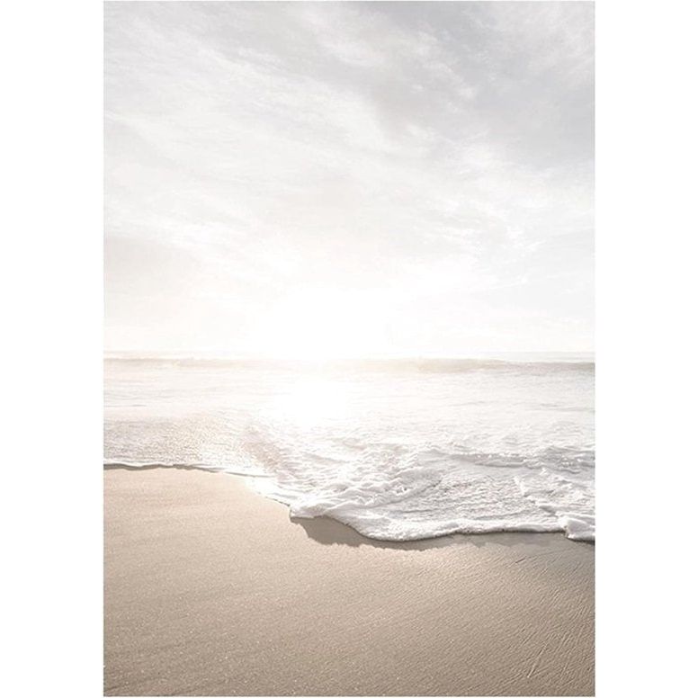 Set van 3 posters voor woonkamer – fotodecoratie slaapkamer – zonsondergang strand stijlvolle muurfoto’s – zonder fotolijst (21 x 30 cm)