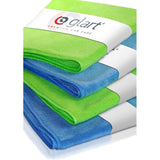 Set van 4 super slimme microvezeldoeken, 2 stuks blauw van 40 x 40 cm en 2 stuks groot van 40 x 40 cm