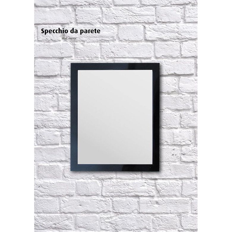 Wandspiegel met lijst, zilver, 40 x 50H Translation: Wall mirror with frame, silver, 40 x 50H