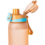 Drinkfles Sport 1 l waterfles waterfles waterfles fles BPA-vrij gym lekvrije fles waterfles De61 (1000 ml, oranje)