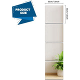 4 stuks HD zelfklevende spiegels van glas, elk 30,5 x 30,5 cm vierkante zelfklevende spiegel, spiegeltegels, zelfklevende set voor woonkamer, slaapkamer, kast, deurkamer, slaapkamer