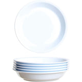 Gastro Kunststof borden, 6 stuks, 21 cm, wit, herbruikbaar, onbreekbaar, rond, stapelbaar, bordenset, eetborden, plastic borden, plastic borden, plastic servies, campingborden, kinderborden