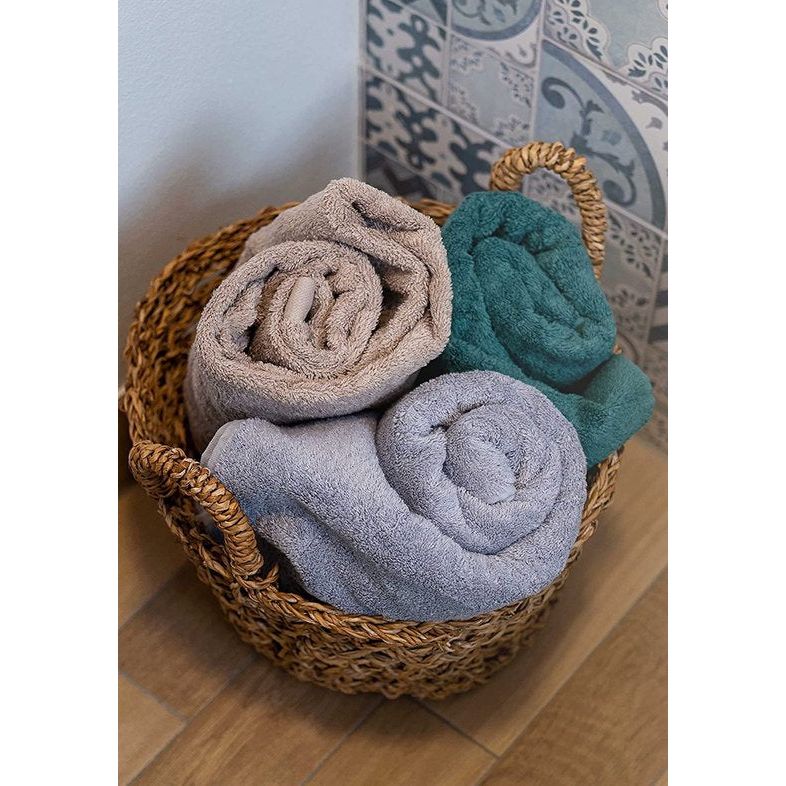 HERZBACH HOME-gasthanddoekenset van 3, 30 x 50 cm (zilvergrijs) – Hoogwaardige, zachte en absorberende gasthanddoeken van premium kwaliteit – 100% natuurlijk Egyptisch katoen (600 g / m²)