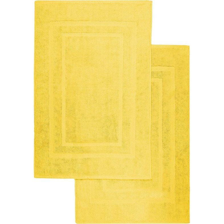 2 stuks badmat badmat 100 % katoen 50 x 80 cm douchemat douchemat 2-pack geel