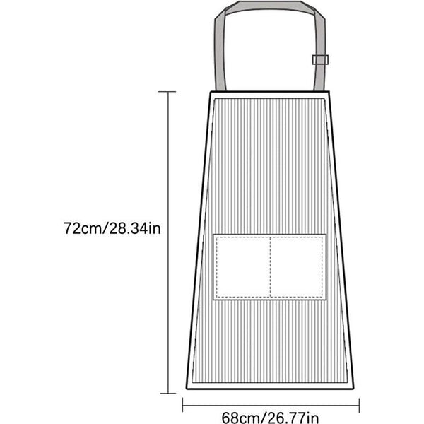 2 stuks kookschort, keukenschort voor dames, katoen, verstelbare schort met lange banden, kookschort met verstelbare nekriem voor koken, bakken, huishoudelijk werk, voor dames en heren, blauw, 72cm*68cm