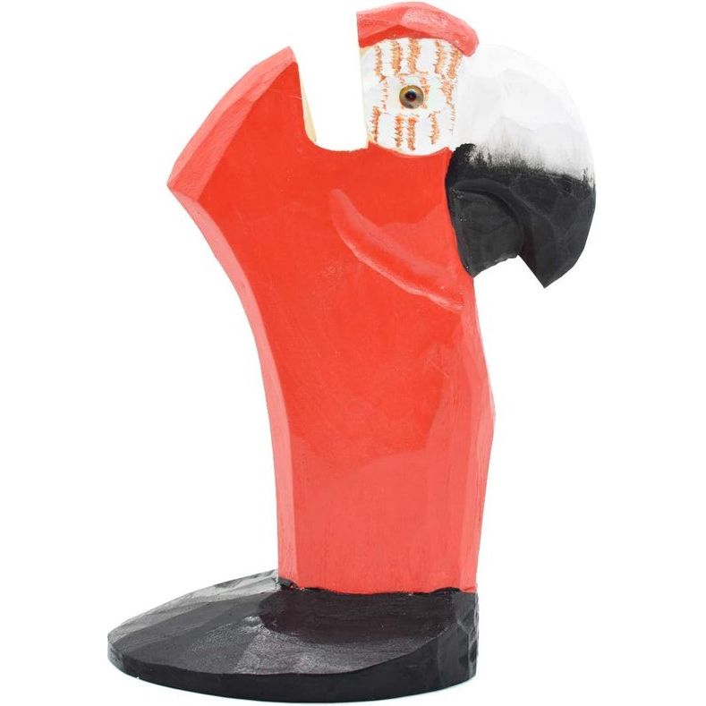 Grappige brillenhouder, hout, handgesneden brillenstandaard, dierenvorm, zonnebrilhouder en brillenhouder, voor kinderen, bureau, thuiskantoor, decoratie (papegaai)