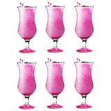 cocktailglazen, set, longdrink, cocktail, gin, bier, water, longdrinkglazen, cocktailglazen, drinkglas, waterglas, smoothie, dessert, vaatwasmachinebestendig, roze, 6 x 420 ml