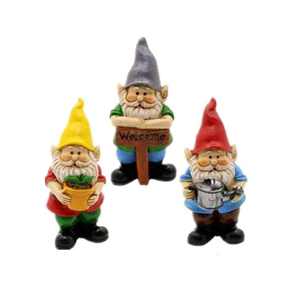 MUAMAX Miniatuur Tuin Gnomes Set van 3 Fairy Gardens Kabelboom Beeldjes Fairy Tuin Accessoires Kleine Kabouter Mini Kabouters Set Outdoor Miniatuur Tuin Ornamenten