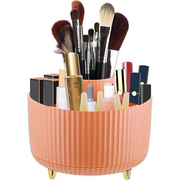 XINCHEN make-up organizer, 360 graden roterende cosmetische organizer, oogschaduwborstel, lippenstiftdoosje, cosmetische organizers voor kamerdecoratie kaptafel, slaapkamer, badkamer (oranje)