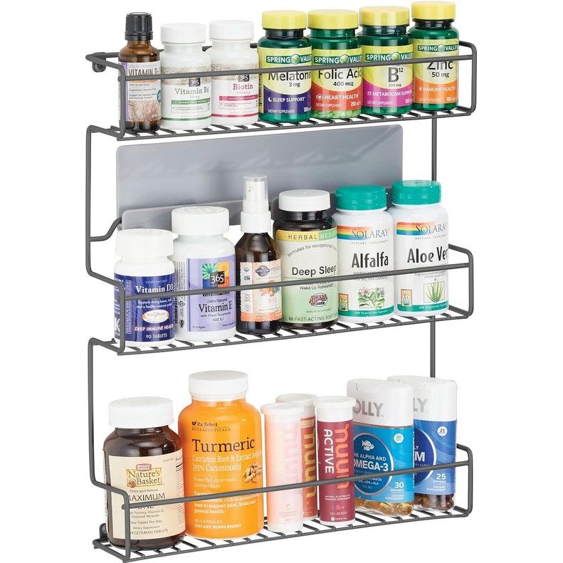 Make-up Organizer – opbergdoos met 3 schuifladen voor oogschaduw, lippenstift en nog veel meer. – Make-up box van kunststof voor de badkamer, marmerkleur., enkel, grafietgrijs