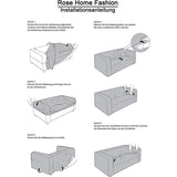 Bankhoes, stretch bankovertrek, 1/2/3/4-zetel, bankovertrek, anti-huisdierkrassen, bankovertrek, geschikt voor banken met armleuningen (twee voor L-vormige hoekbanken)