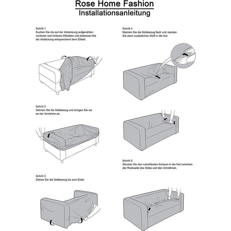 Bankhoes, stretch bankovertrek, 1/2/3/4-zetel, bankovertrek, anti-huisdierkrassen, bankovertrek, geschikt voor banken met armleuningen (twee voor L-vormige hoekbanken)