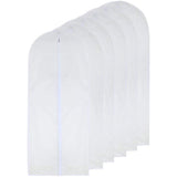 Kledingzak helder voor lange jurk 60 cm x 153 cm vlindervaas kledingzakken met geleide volledige sluiting stofbescherming voor kleding opslag kast verpakking van 6