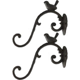 Robuuste gietijzeren hangmandhouders – 26 cm & 2 stuks – decoratieve wandhaken voor vogelvoerstation, lantaarns, windspelletjes, hangende plantenbakken